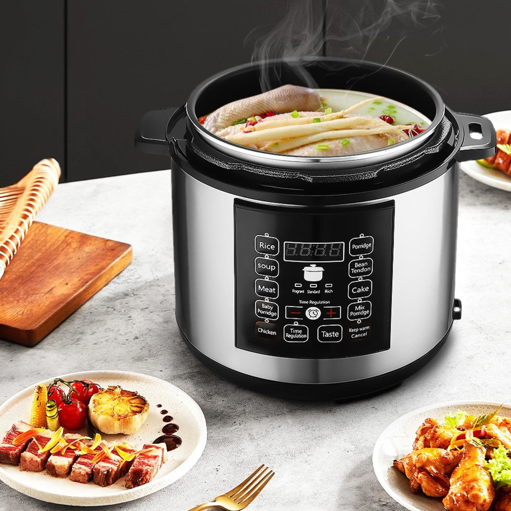 10-in-1 Electric Pressure Cooker Digital Insta Pot Programmable 6L Pot 1000W