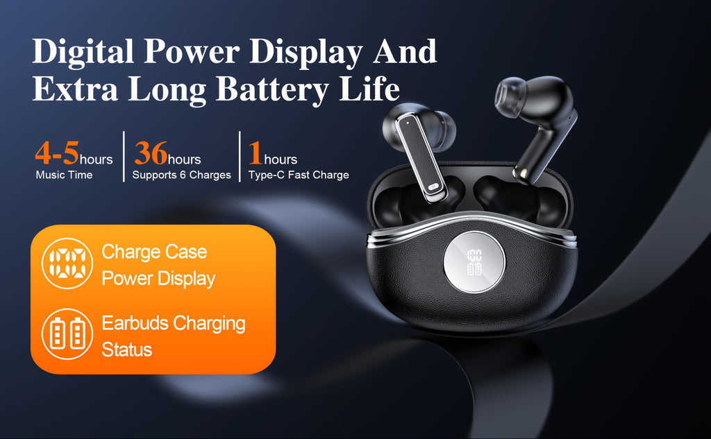 The New In-ear Wireless Sports Headphones With Battery Level Display Are Suitable For Travel, Gaming And Business